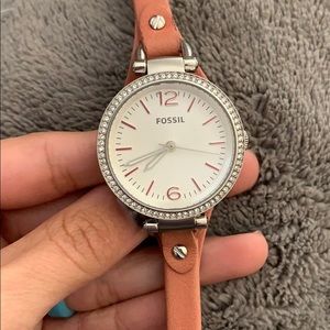 Fossil leather watch